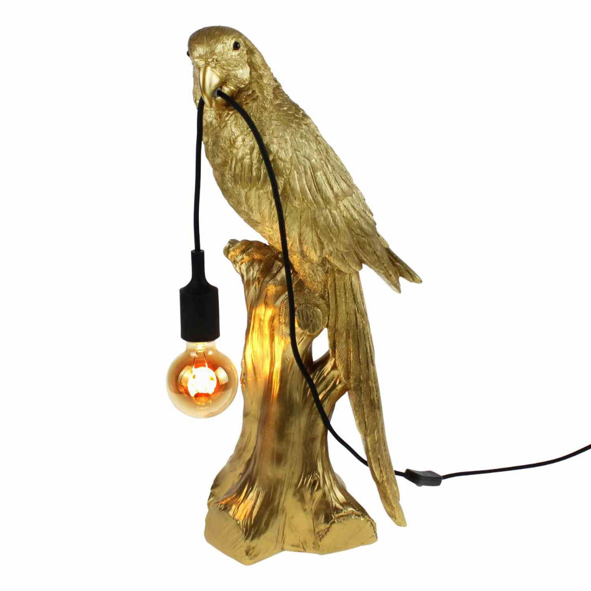 LAMPADA DA TAVOLO PAPPAGALLO 27,5X18X61CM ORO
