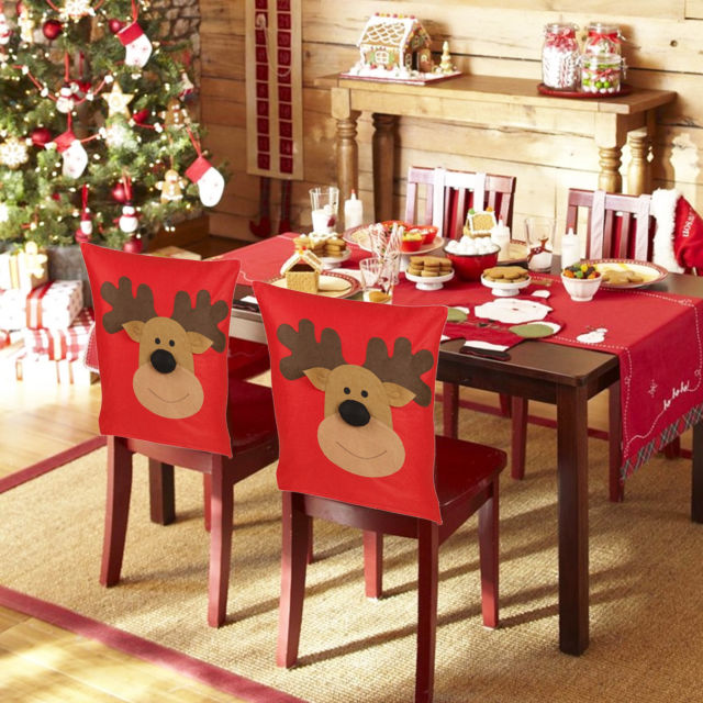 OFFERTA 6 COPRISEDIA VESTISEDIA DI NATALE BABBO O RENNA 48X50CM