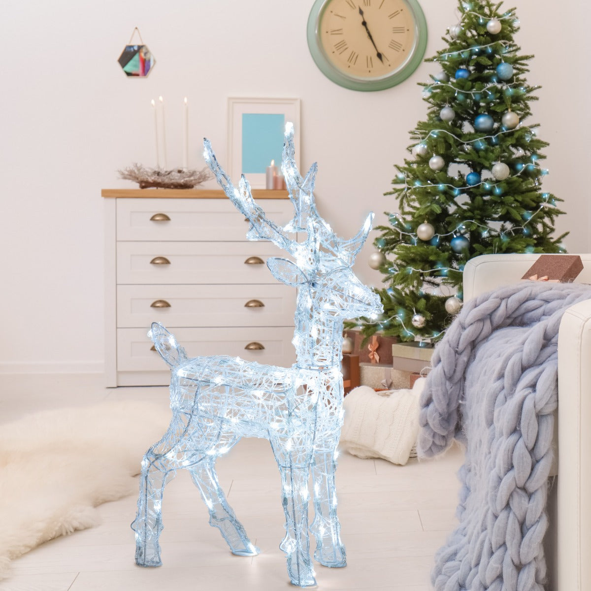 RENNA 3D 105CM 180 LED BIANCO FREDDO