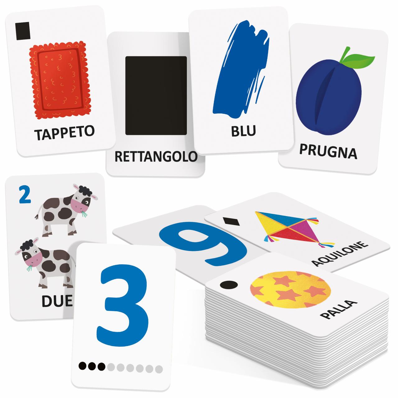Gioco Educativo Vitamine in Gioco Numeri Forme Colori 54 Maxi Carte Headu