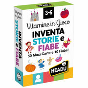 Gioco di Carte Inventa Storie e Fiabe 50 Maxi Carte 10 Fiabe HEADU