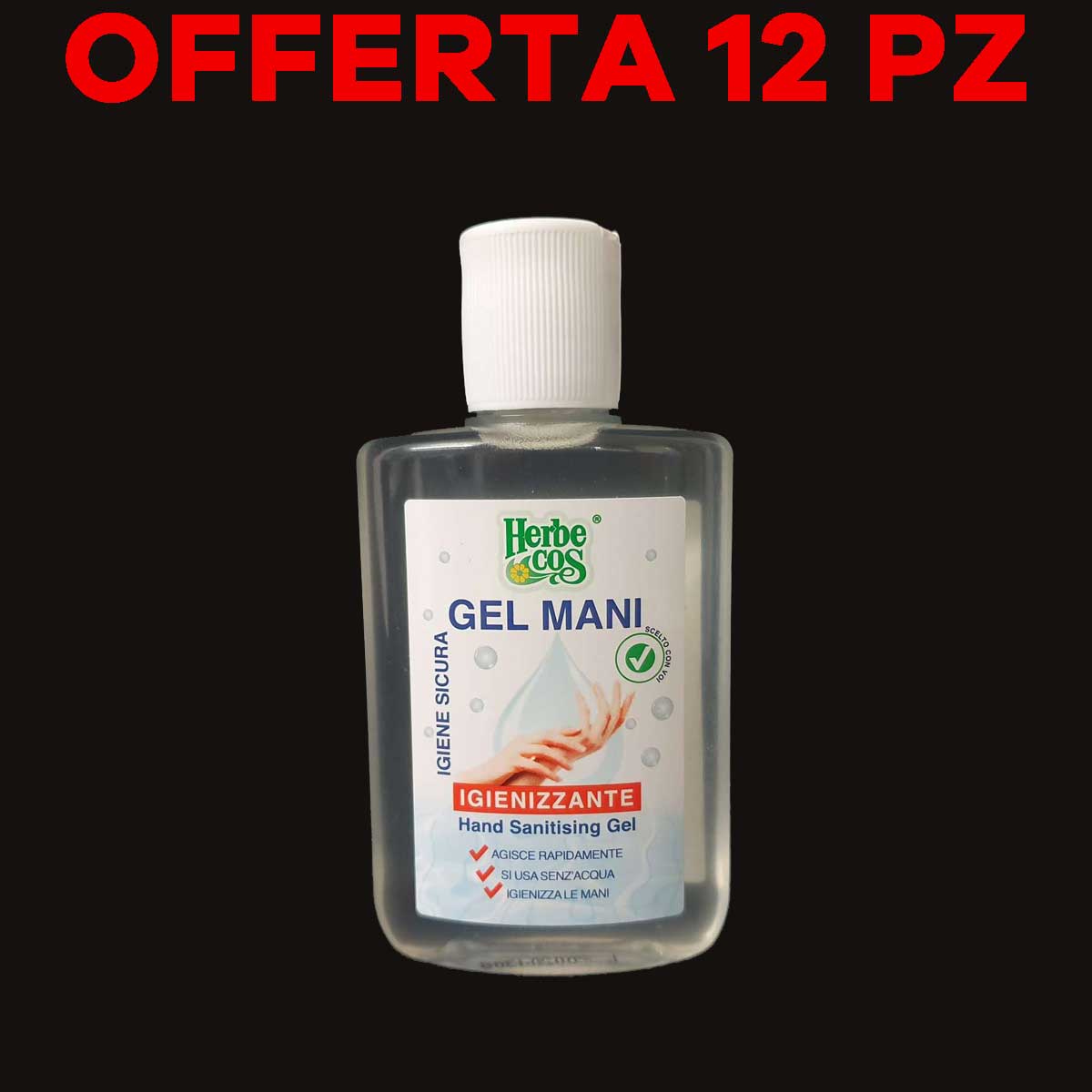 OFFERTA 12PZ GEL IGIENIZZANTE MANI 80ML