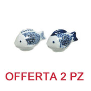 OFFERTA 2PZ DECORAZIONE PESCE 6X4X4.5CM BLU ASSORTITA