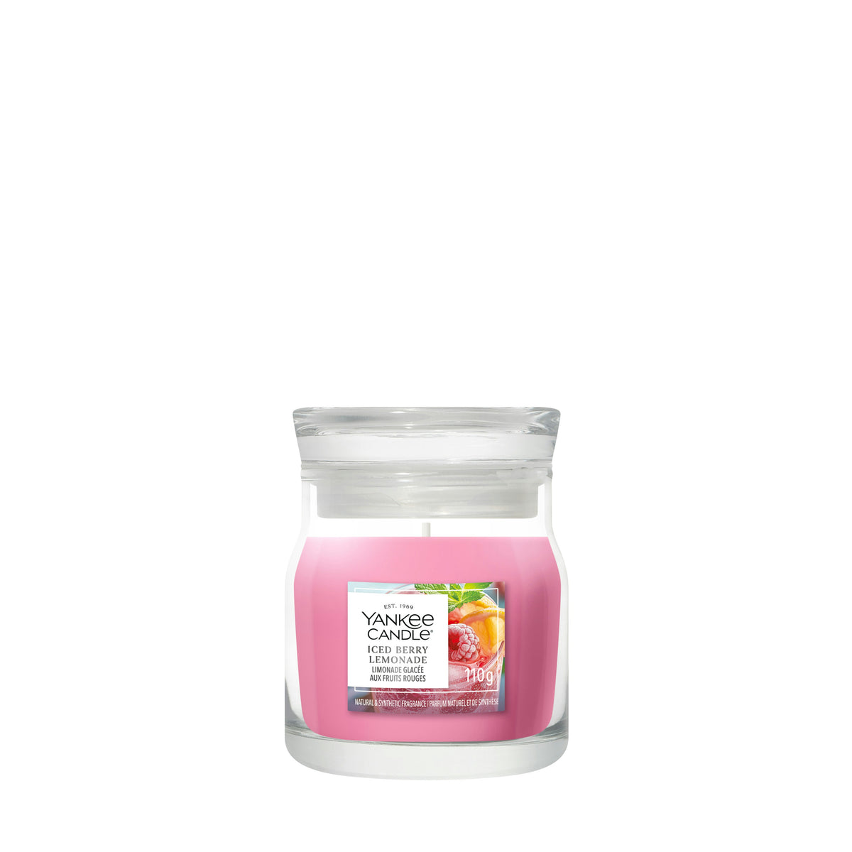 Yankee Candle Iced Berry Lemonade Signature kleine Duftkerze 110g Rosa – Peragashop
