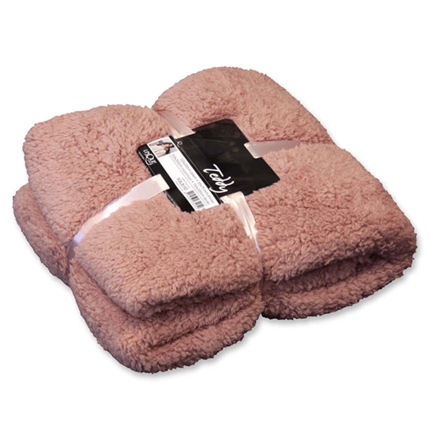 COPERTA PLAID TEDDY 150X200CM ROSA