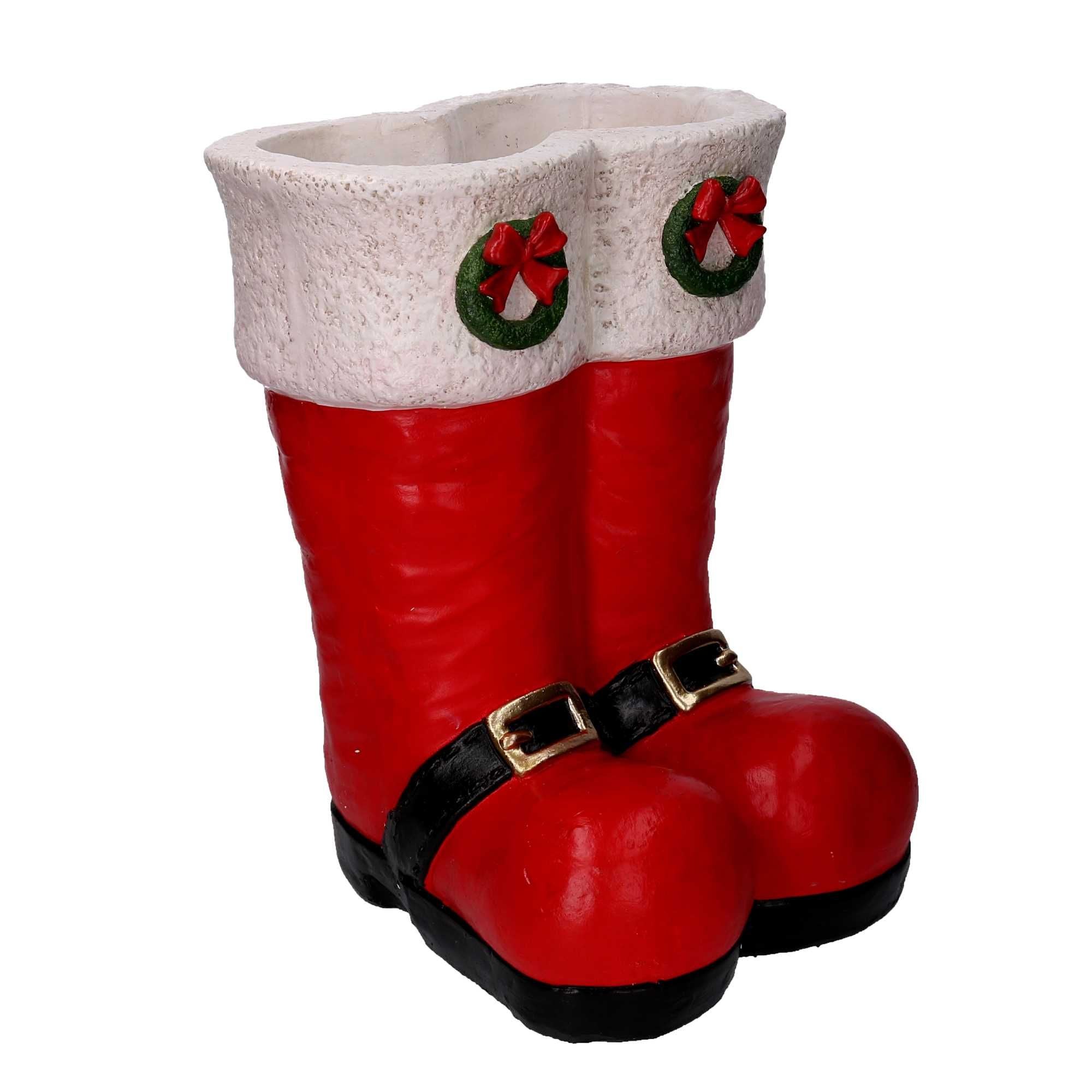 Portavaso a Stivali di Babbo Natale 31,5x31x41h cm