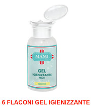 6 FLACONI GEL IGIENIZZANTE MANI AL LIMONE 80ML