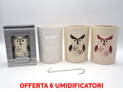 OFFERTA 6 UMIDIFICATORI IN CERAMICA CON GUFI PER TERMOSIFONI