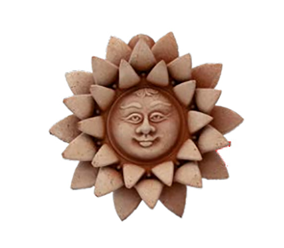 DECORAZIONE SOLE PETALI NINFEA CM.20 IN TERRACOTTA