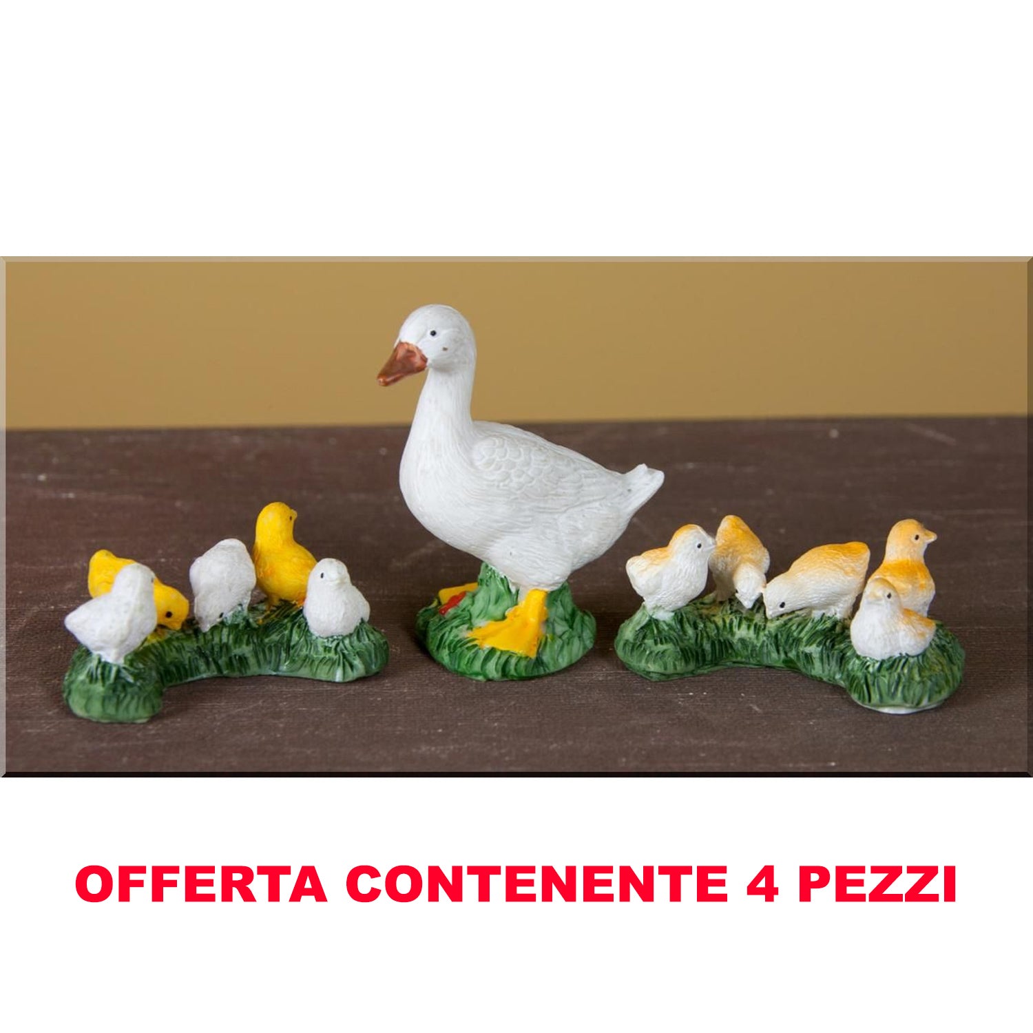 OFFERTA 4 OCA O PULCINI CM. 6 IN RESINA