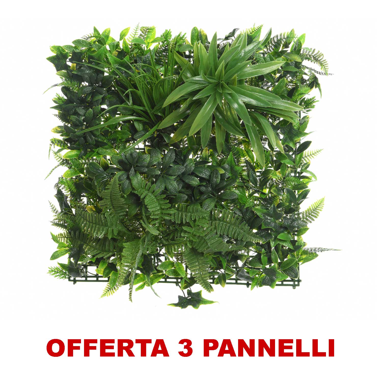 OFFERTA 3 PANNELLI SIEPE ARTIFICIALE 30X100X100CM VERDE