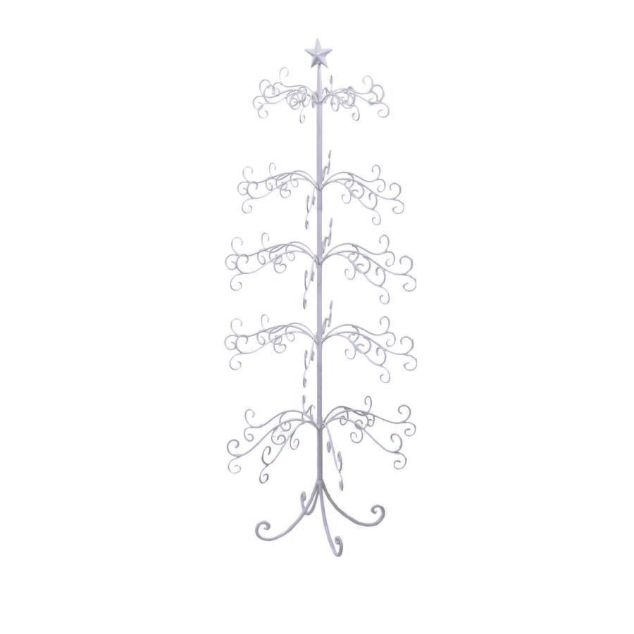 ALBERO DI NATALE 70X70X154CM IN METALLO BIANCO