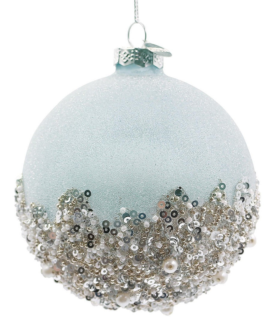 Sfera in Vetro Frostglint Azzurro D10 bizzotto