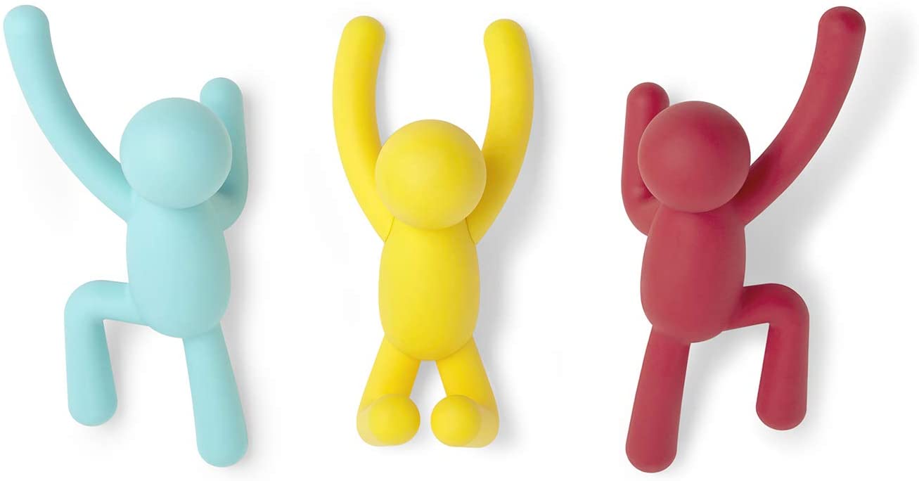 3 APPENDINI BUDDY HOOK COLORE ASSORTITO