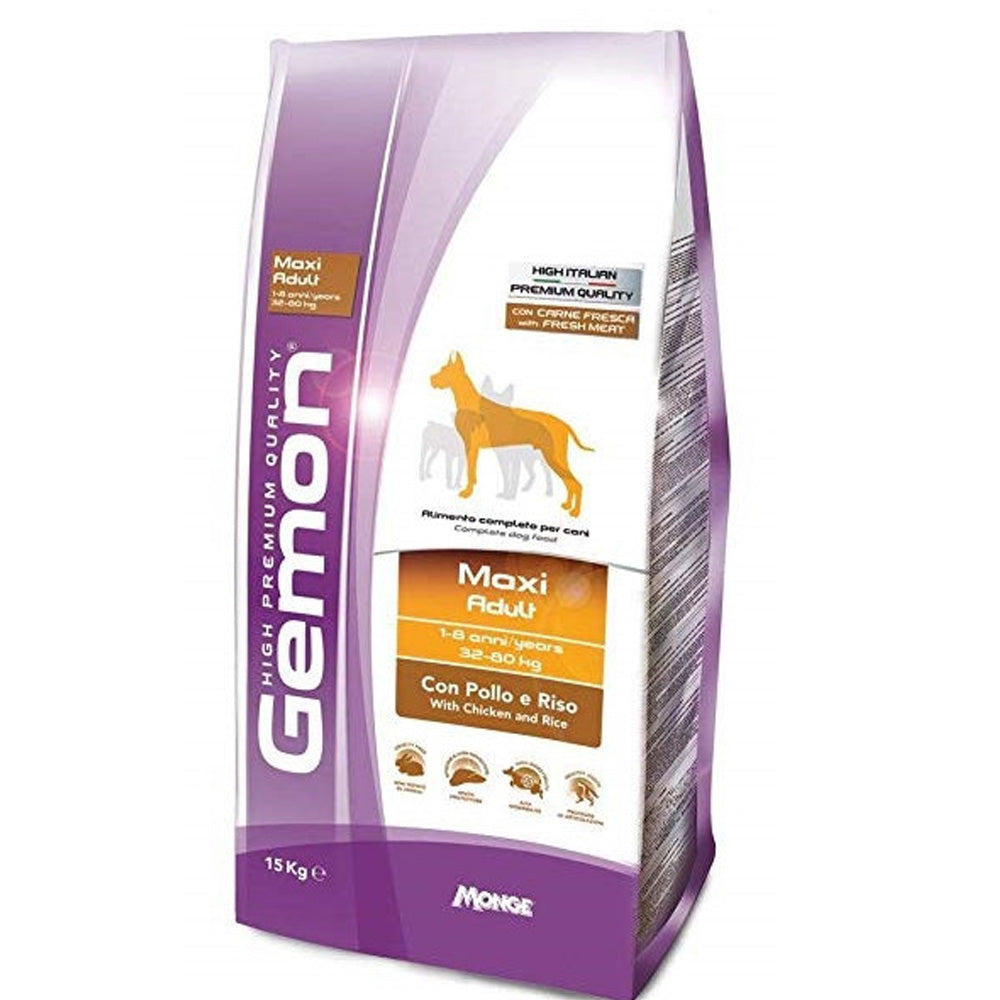 GEMON - CROCCHETTE PER CANI ADULTI MAXI GEMON15KG POLLO E RISO