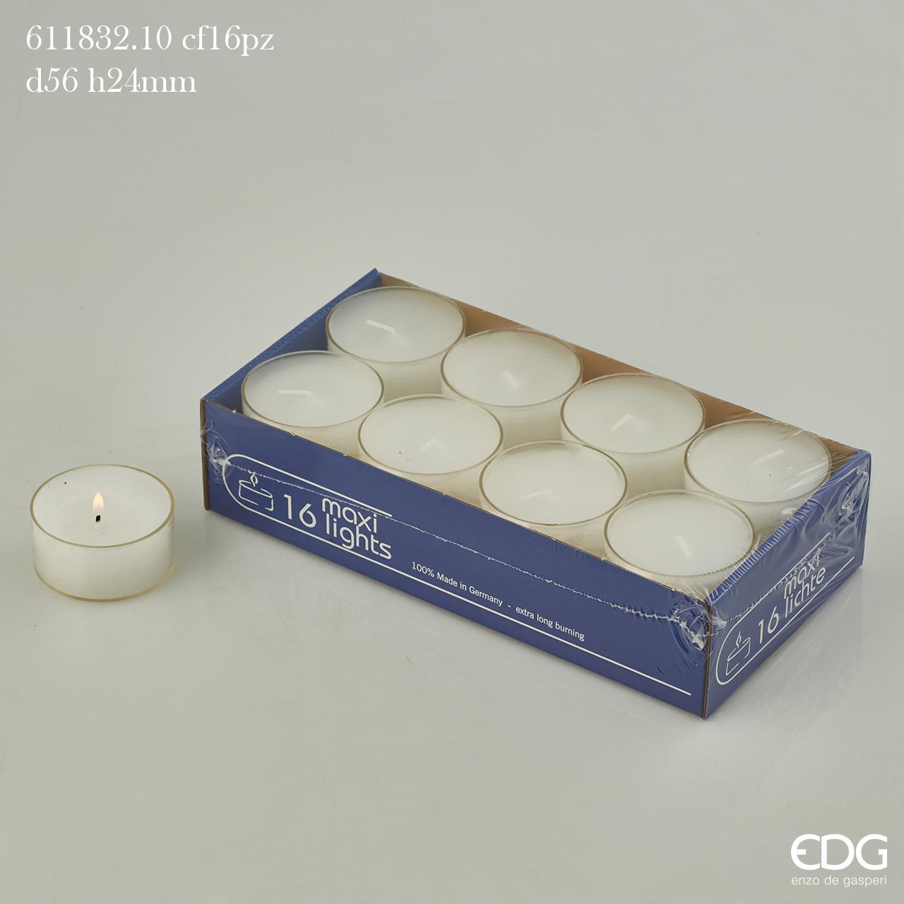 CONFEZIONE DA 16 PZ  T-LIGHT BIANCHE