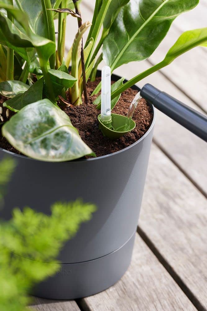 VASO GREENSENSE AQUA CARE ROUND 35CM CHARCOAL GREY GRIGIO SCURO