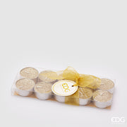 CANDELA LUMINO GLITTER ORO 10PZ