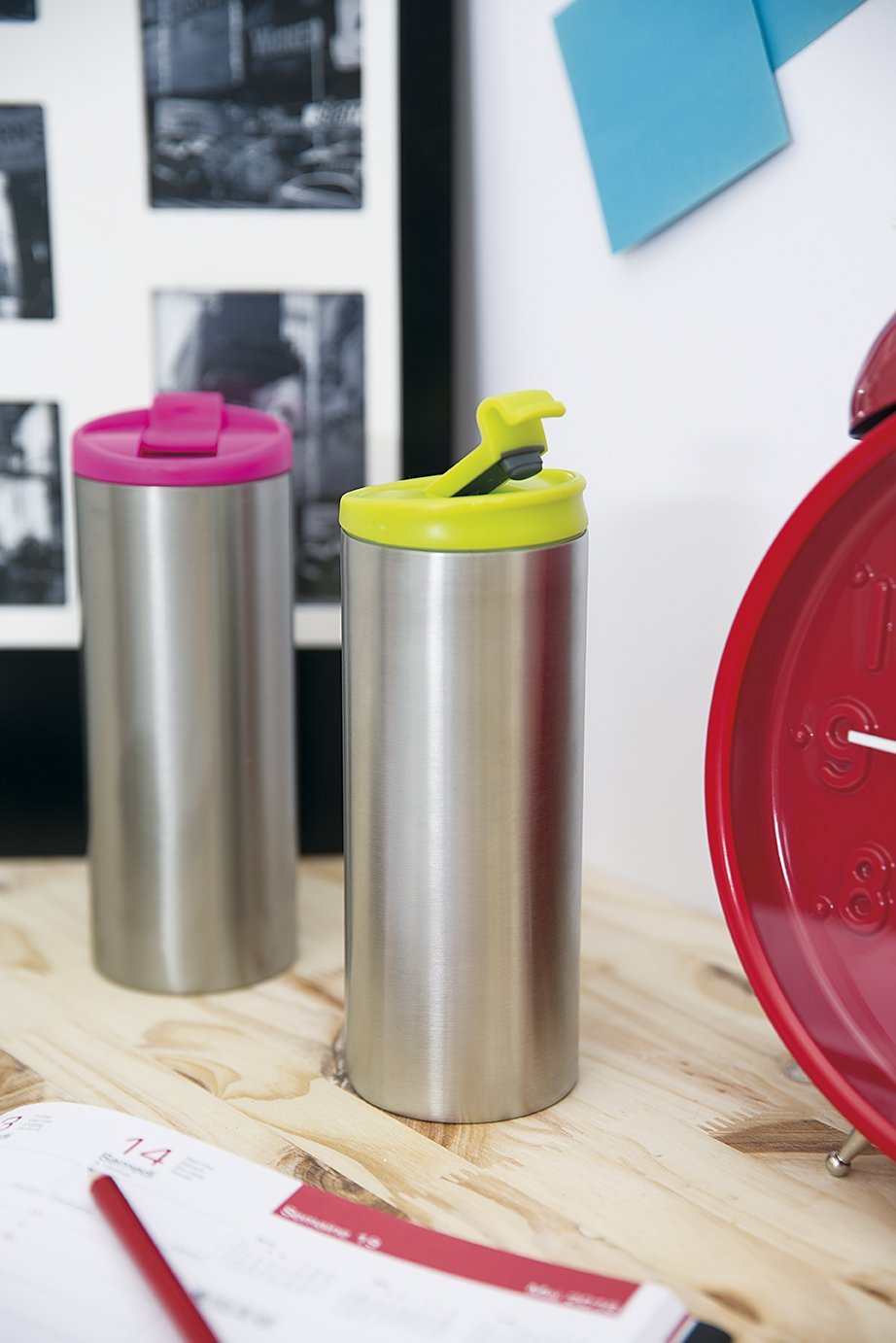BICCHIERE TERMICO DOPPIA PARETE IN ACCIAIO INOX COLORE A SCELTA