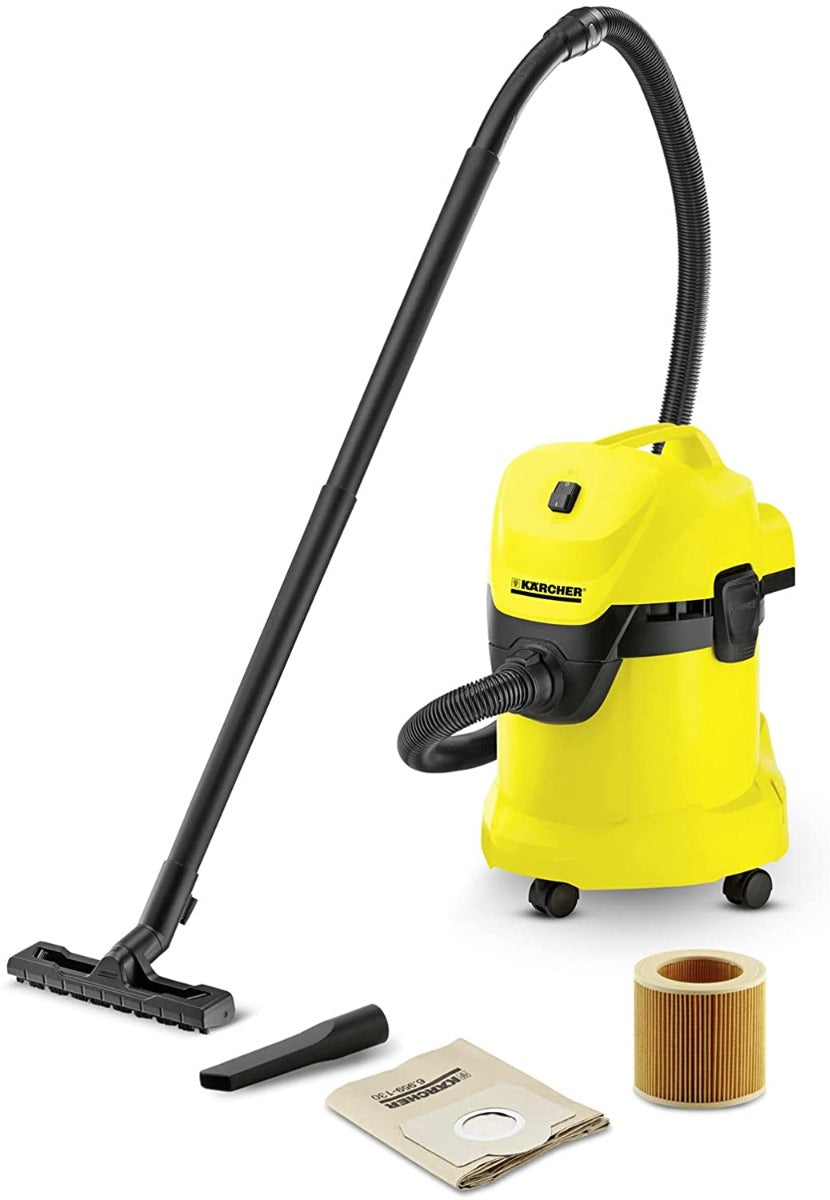 KARCHER WD 3 - ASPIRATORE SOLIDI E LIQUIDI 200 AIR WATT, SERBATOIO 17 LT