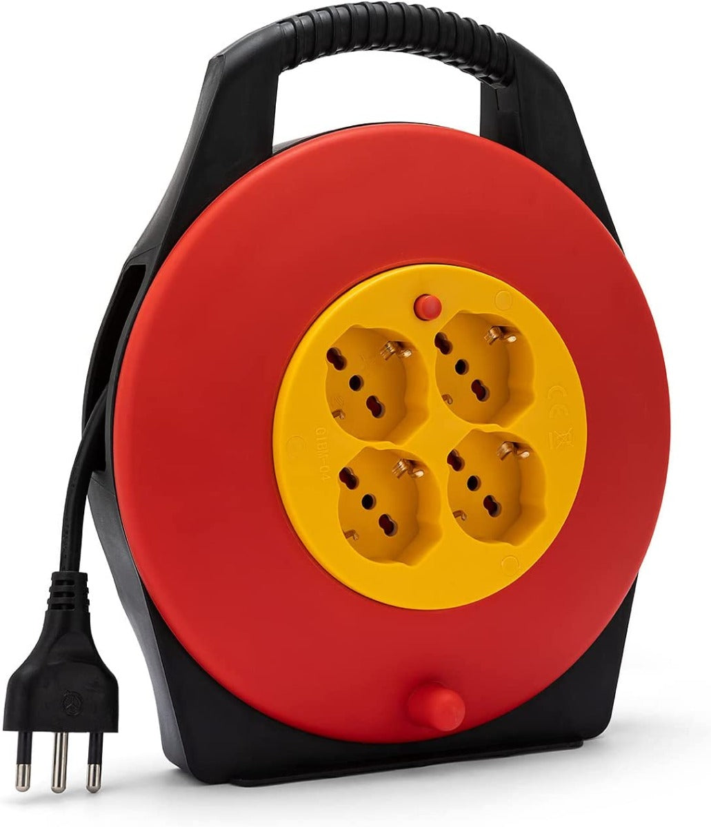 AVVOLGICAVO DOMESTICO 4 PRESE CAVO H05VV-F3G1.0MM2 5M CE