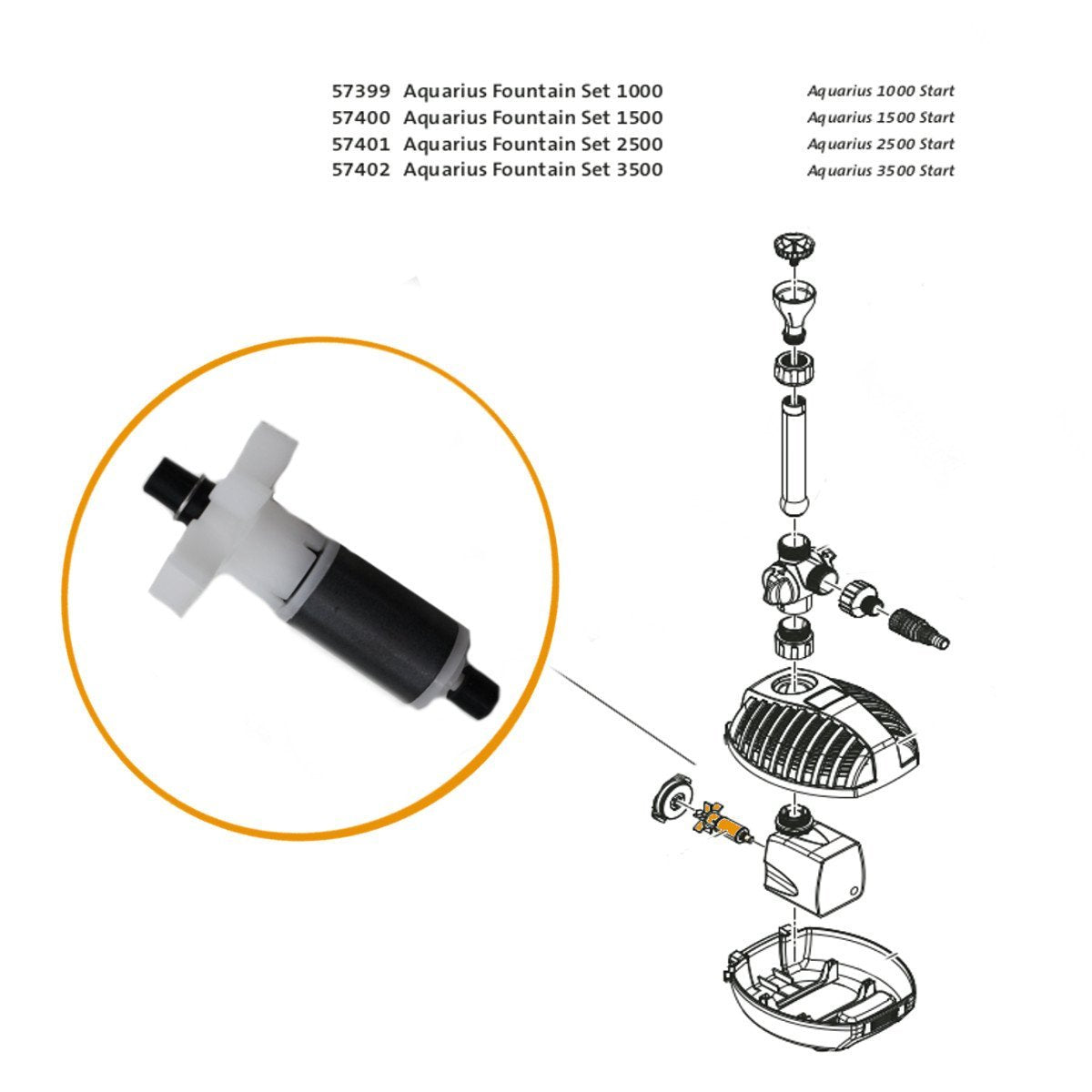 RICAMBIO ROTORE CPL. ASE 2500 MAGNETIZZATO PER PONTEC PONDOMAX/PONDOVARIO/PONDOPRESS