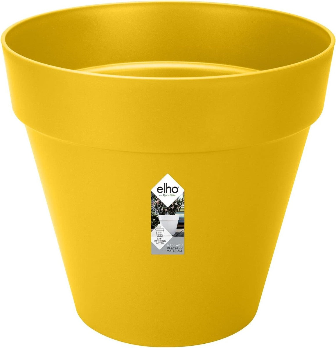 VASO LOFT URBAN ROUND WHEELS 50CM OCHRE