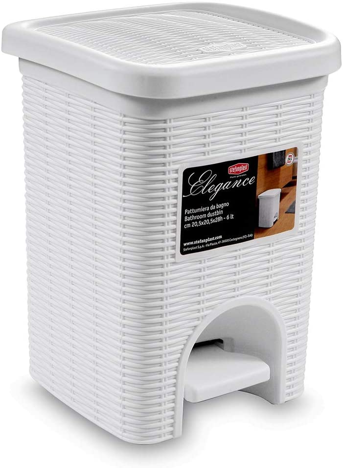 PATTUMIERA BAGNO ELEGANCE BIANCA