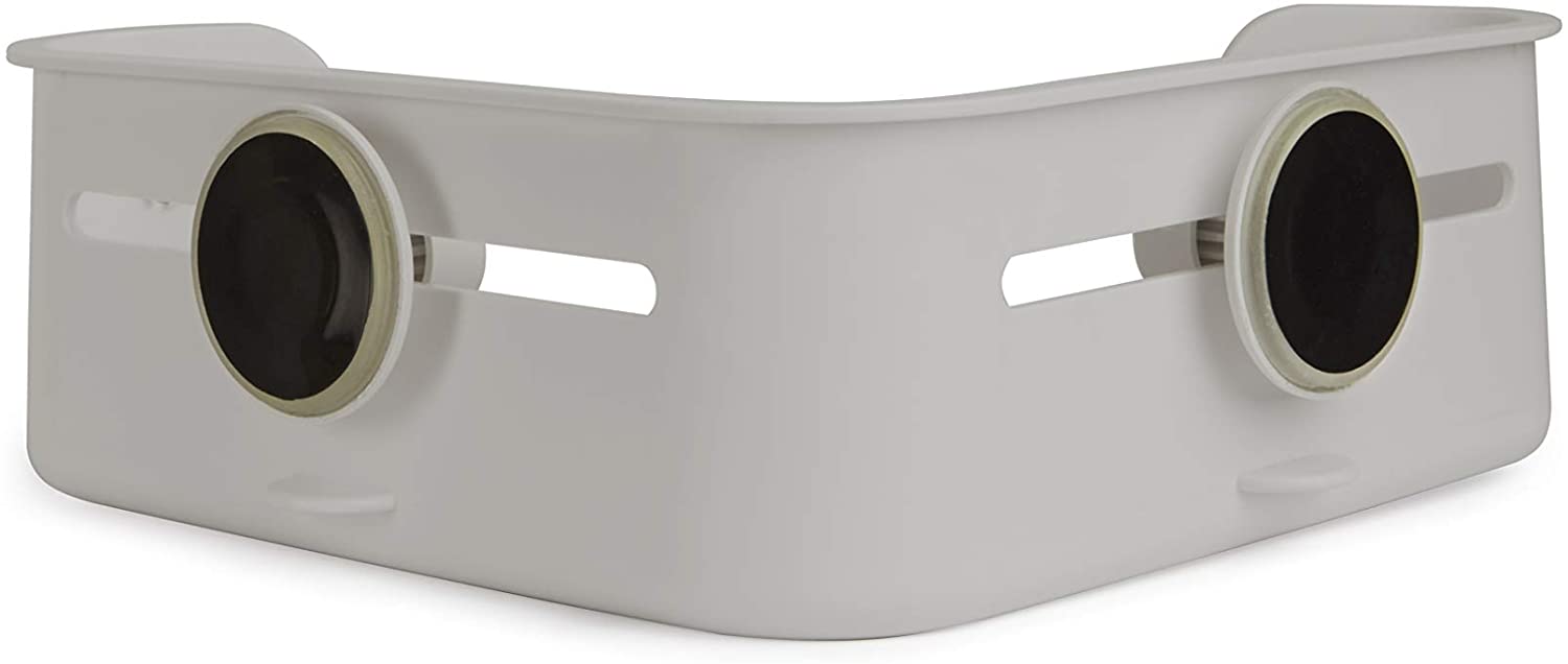 MENSOLA ANGOLARE PORTA ACCESSORI DOCCIA/BAGNO GRIGIA