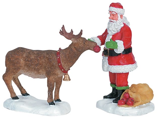 BABBO NATALE CON RENNA - REINDEER TREATS SET OF 2