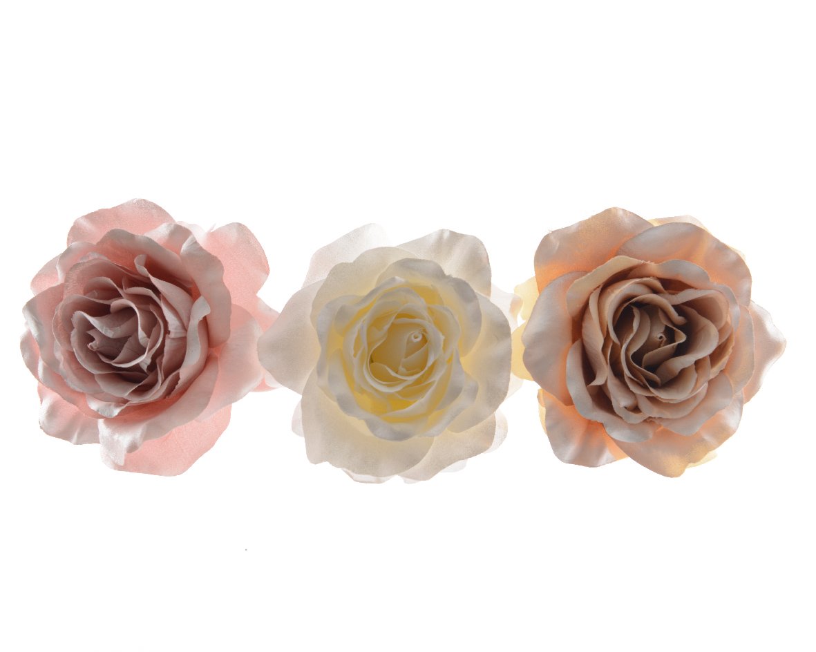 OFFERTA 3 ROSE CON CLIP 14CM