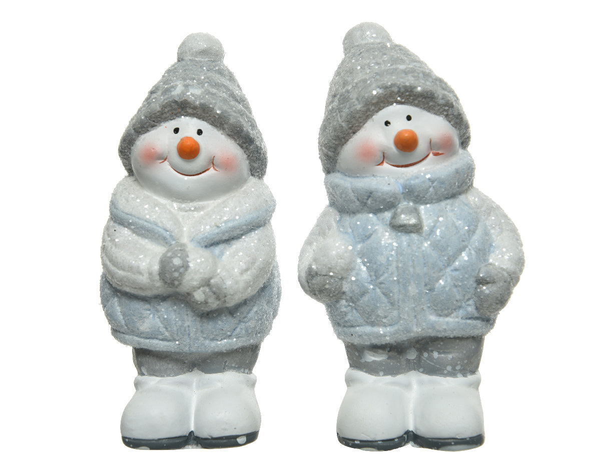 PUPAZZO DI NEVE IN RESINA 7X4,5X12CM ASSORTITO