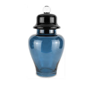 POTICHE IN VETRO BLU 16X31CM - FASHION