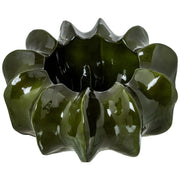 Centro Cactus in Ceramica D45cm Verde Scuro Lucido Peraga Home