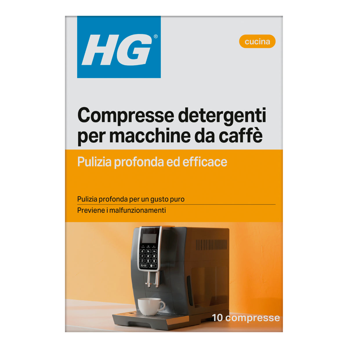 HG 10 COMPRIMÉS NETTOYANTS UNIVERSELS POUR MACHINES À CAFÉ