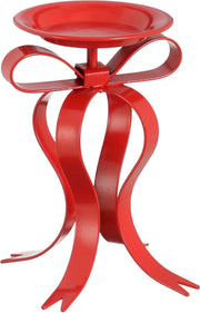 Mica Decorations Portacandela Bow 17 x 14 x 20 cm, rosso