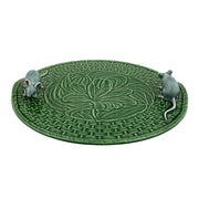 Vassoio da formaggio Lily con topi 31,5 cm verde BORDALLO PINHEIRO - immagine 1