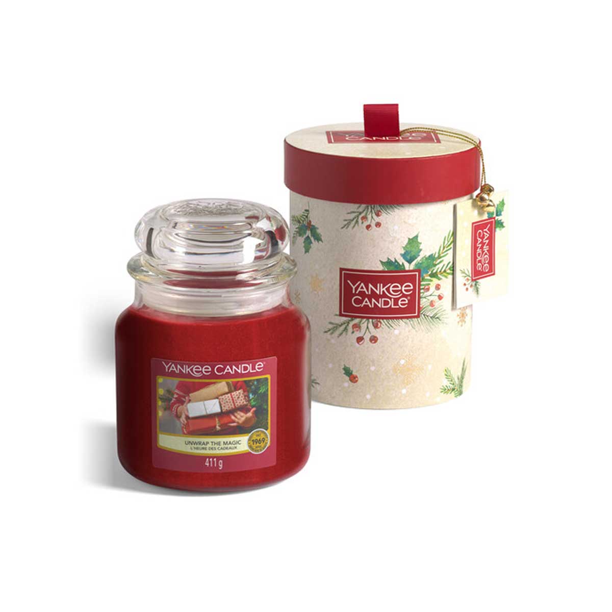 GIFT SET XMAS 2020 CANDELA GIARA MEDIA MEDIUM JAR UNWRAP THE MAGIC