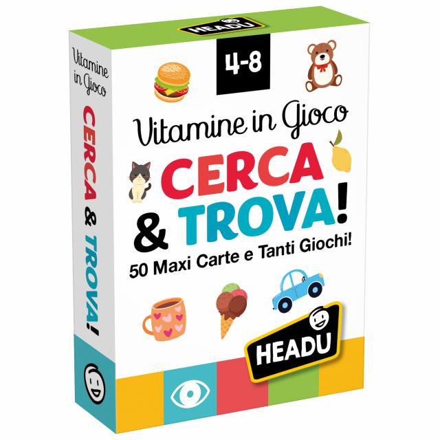 Gioco Educativo Vitamine in Gioco Cerca e Trova 50 Maxi Carte HEADU