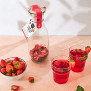 Bevanda in bottiglia Water Twist Fragola e Ibisco BIO Preparato fai da te in bottiglia