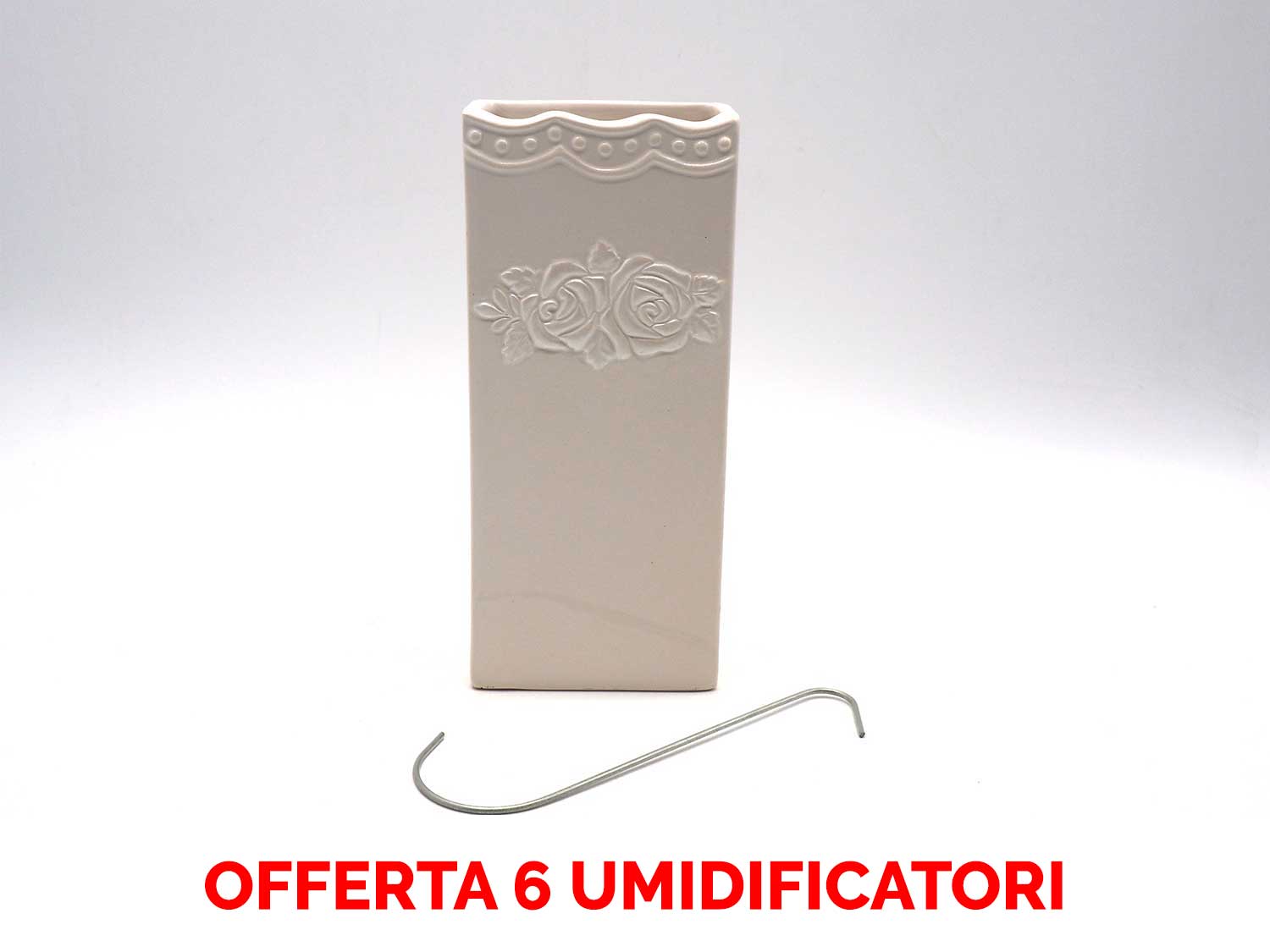 OFFERTA 6 UMIDIFICATORI IN CERAMICA CON ROSE PER TERMOSIFONI