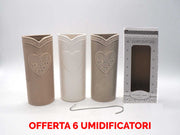 OFFERTA 6 UMIDIFICATORI IN CERAMICA CON CUORI PER TERMOSIFONI