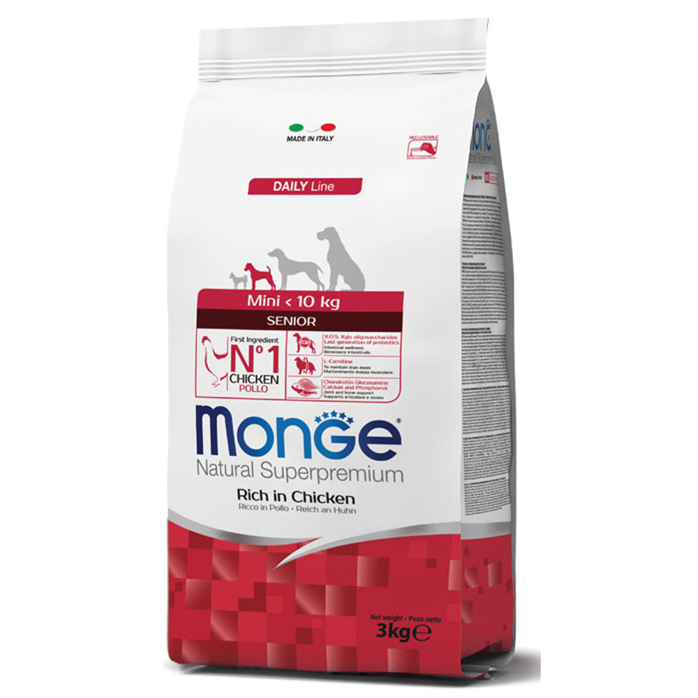 CROCCHETTE PER CANI ADULTI ANZIANI NATURAL SUPERPREMIUM 3 KG RICCO DI POLLO