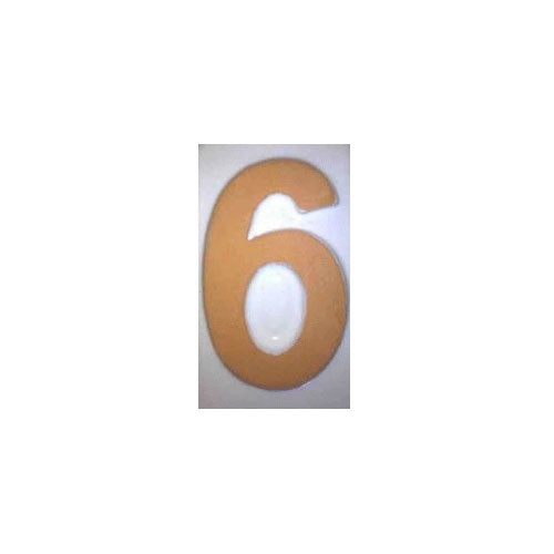 NUMERO SMALTATO 6 IN MATERIALE CERAMICO