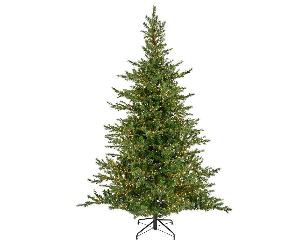 Weihnachtsbaum Grandis Tanne mit LED Grün D.132cm H.180cm Warmweiß Everlands