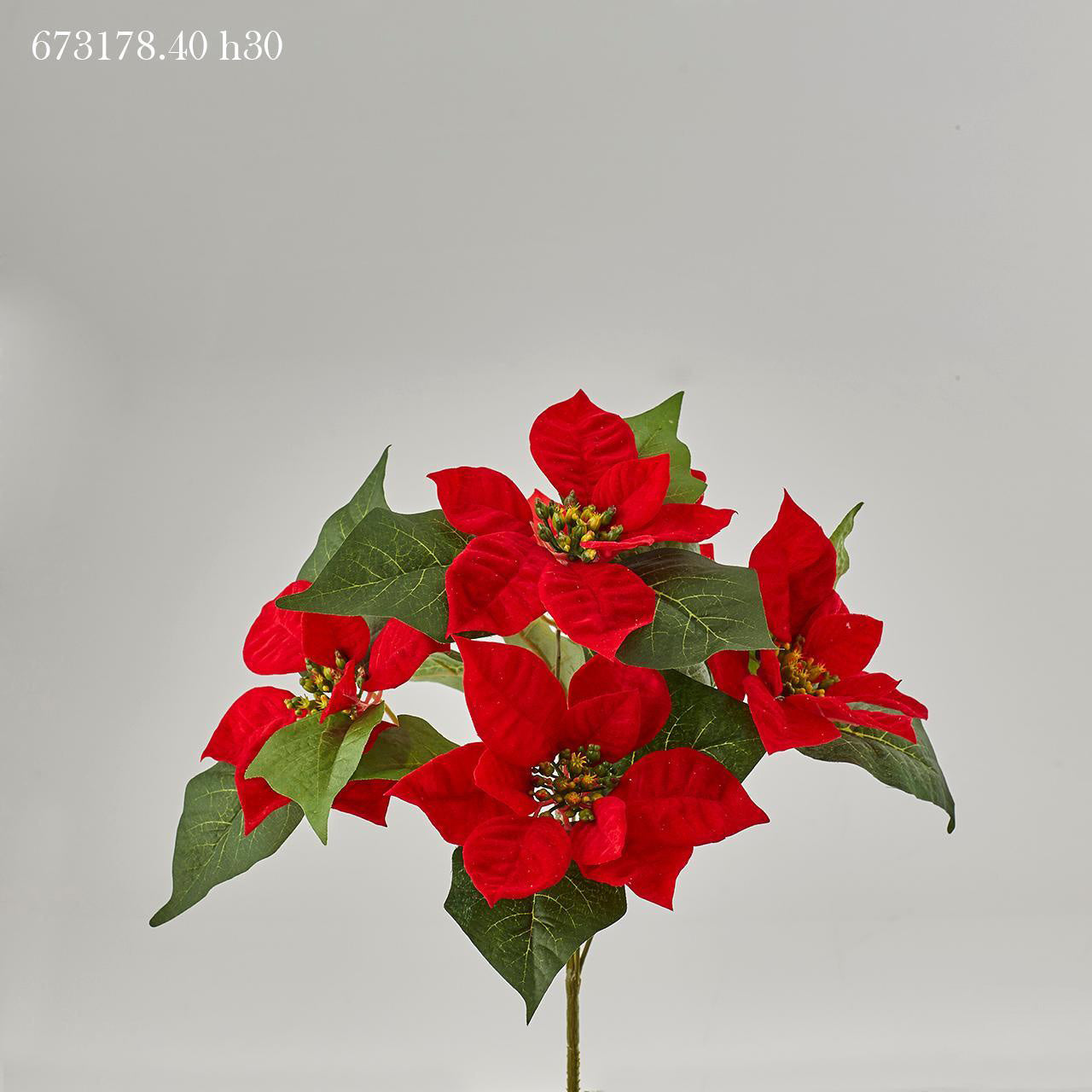DECORAZIONE STELLA DI NATALE 5X30CM ROSSO E VERDE