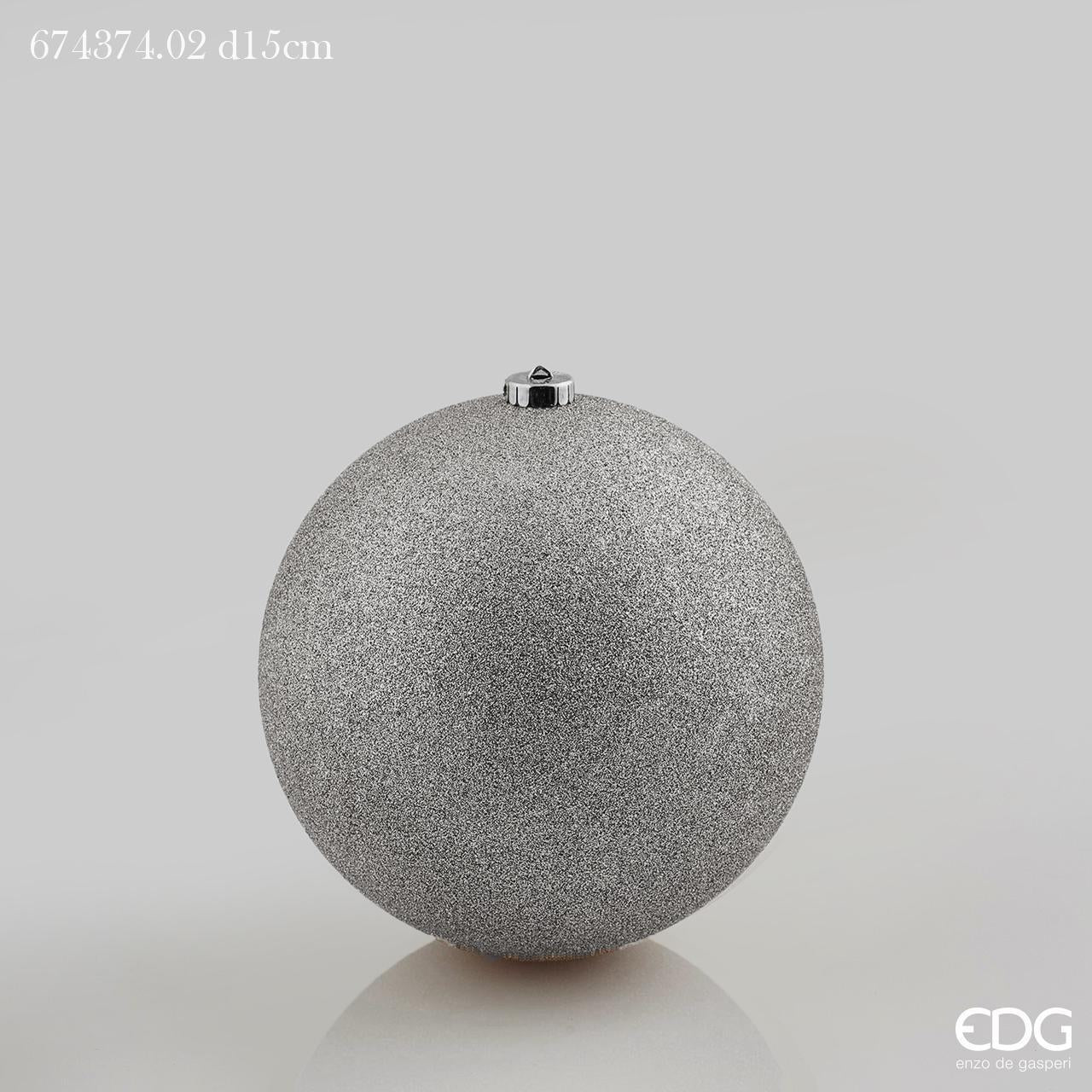 PALLINA POLY 15CM GLITTER ARGENTO
