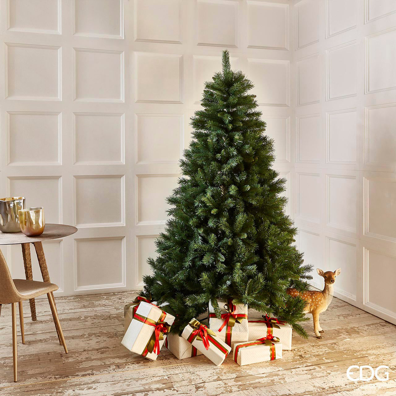 ALBERO DI NATALE CASALE VERDE SCURO PVC ALTEZZA A SCELTA