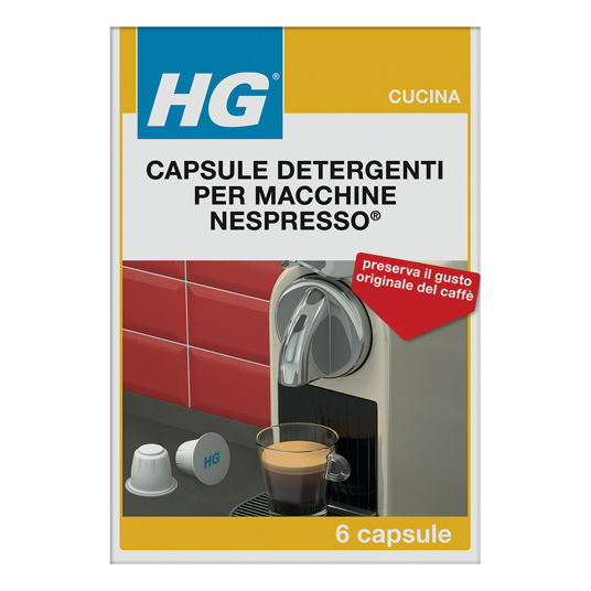 HG Capsule Detergenti per Macchine Nespresso 6 pz