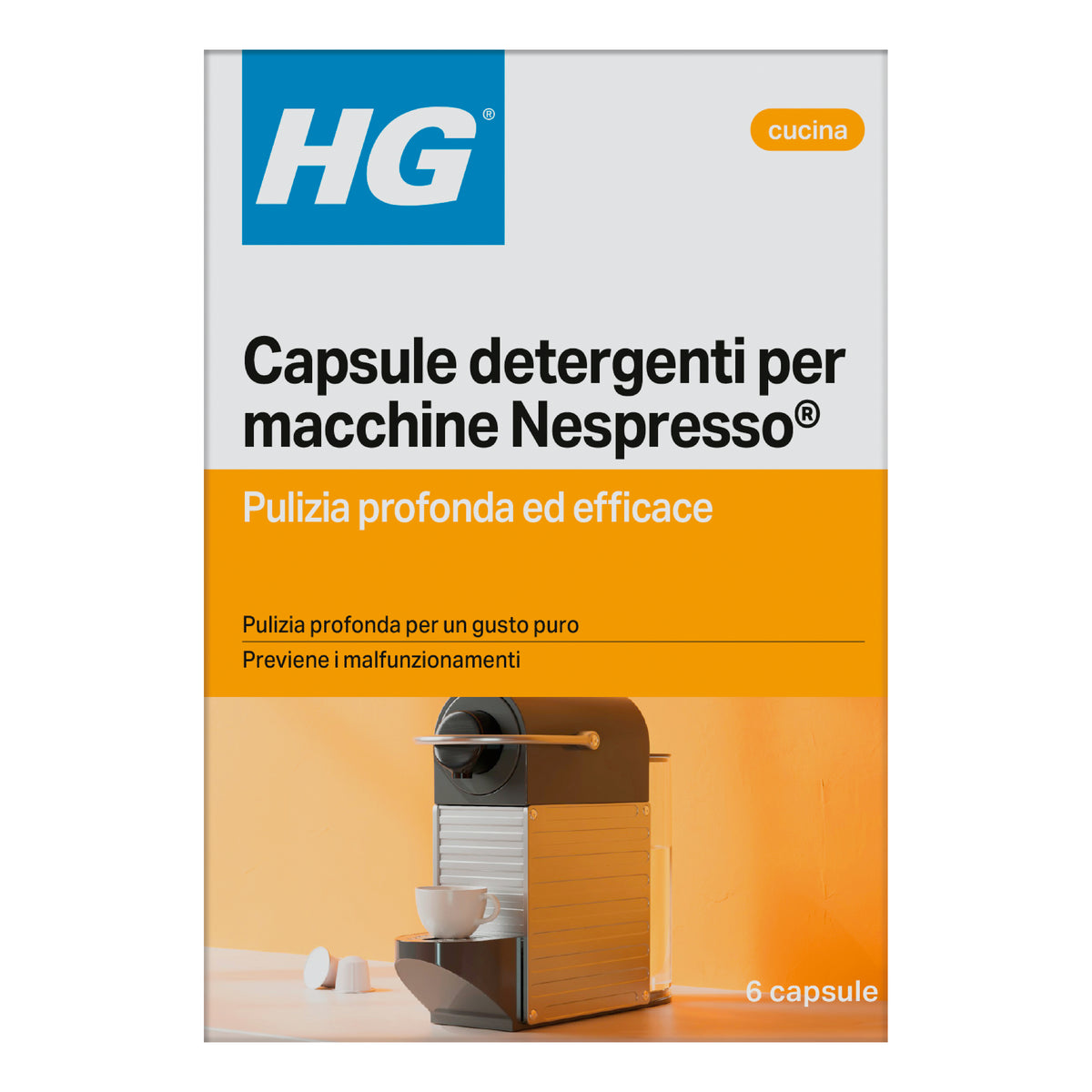 HG Capsule Detergenti per Macchine Nespresso 6 pz